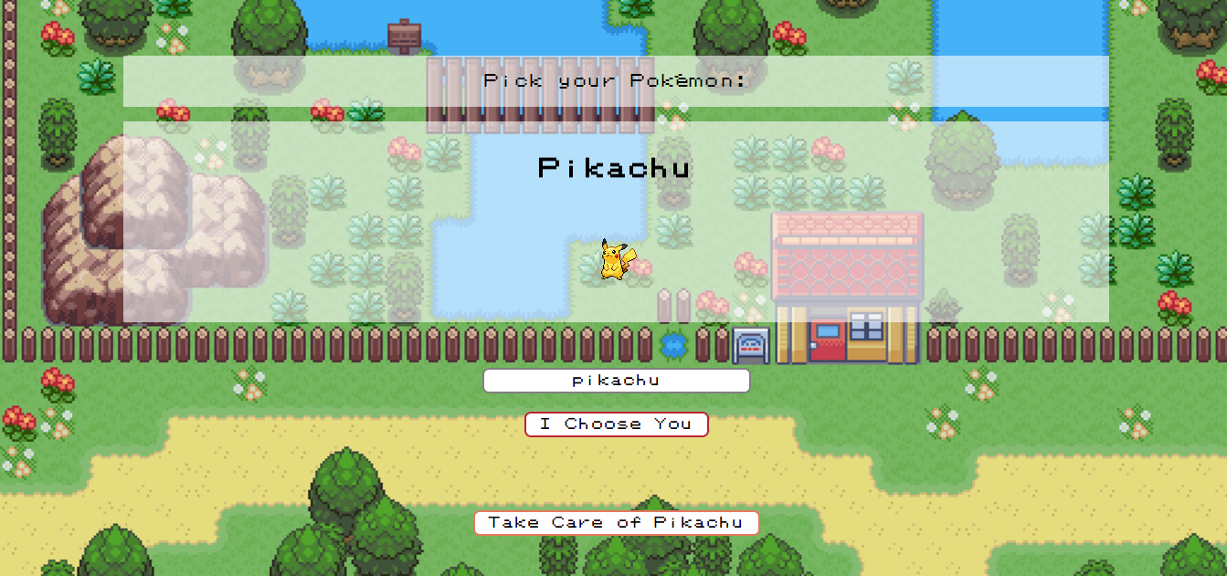 Screenshot of Pokemon Daycare page